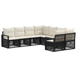 vidaXL Havesofa S&aelig;t 8 stk. 8-Antal s&aelig;der Sort polyrattan