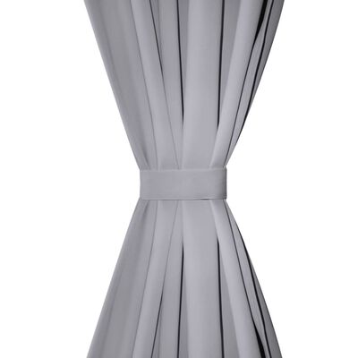 vidaXL gardiner 2 stk. 135x245 cm mørklægning grå