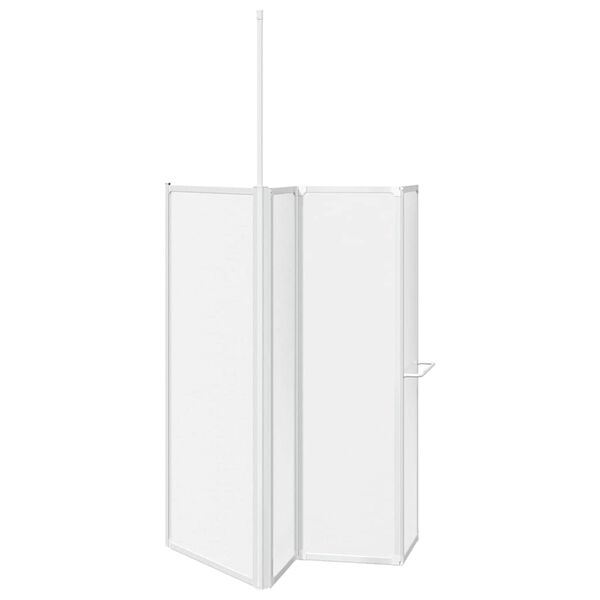 vidaXL Badskærm Matteret 120 x 70 x 137 cm Aluminium & PP Panel