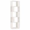 vidaXL bogreol/rumdeler 51x25x163,5 cm massivt fyrretr&aelig; hvid