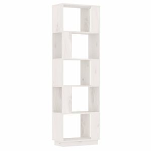 vidaXL bogreol/rumdeler 51x25x163,5 cm massivt fyrretr&aelig; hvid