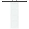 vidaXL Skyded&oslash;r 61 x 198,5 cm Konstrueret tr&aelig; Hvid og sort