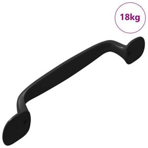 vidaXL M&oslash;bel H&aring;ndtag 250 stk. Sort 130 x 19,4 x 22,3 mm Aluminium