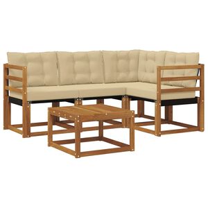 vidaXL Udend&oslash;rs sofagruppe 5 stk. Naturlig og Beige