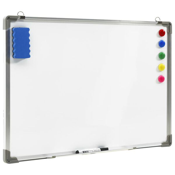 vidaXL magnetisk whiteboard 70x50 cm stål hvid