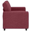 vidaXL 2-personers sofa 120 cm stof vinrød