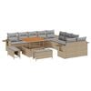 vidaXL Havesofa S&aelig;t 13 stk. Beige polyrattan