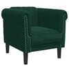 vidaXL sofastol velour m&oslash;rkegr&oslash;n