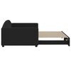 vidaXL daybed med udtr&aelig;k 100x200 cm stof sort