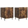 vidaXL Natskab 2 stk. R&oslash;get eg 43 x 34,5 x 52 cm Konstrueret tr&aelig;