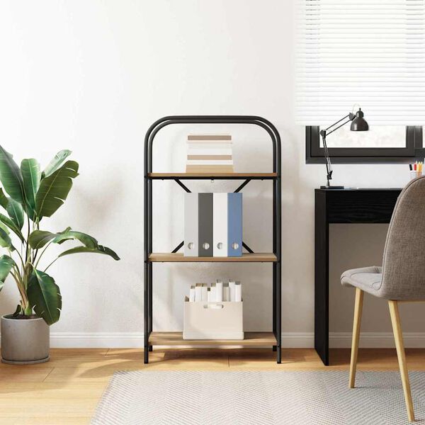 vidaXL Bogreol Artisan Egetr&aelig; 60 x 30 x 109 cm Konstrueret tr&aelig;