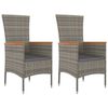 vidaXL havestole med hynder 2 stk. polyrattan gr&aring;