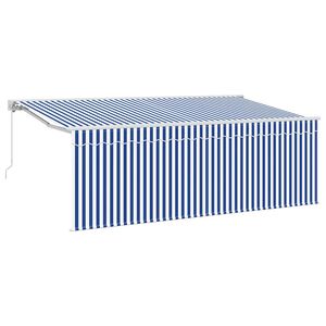 vidaXL Udtr&aelig;kkelig markise Bl&aring; 350 x 200 cm Stof