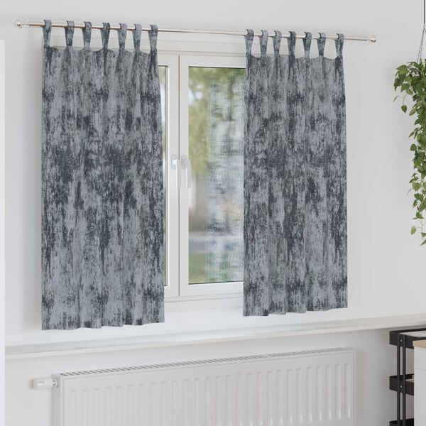 vidaXL Velour Gardiner med gardiner 2 pcs Sølvgrå 175 x 140 cm Fløjl