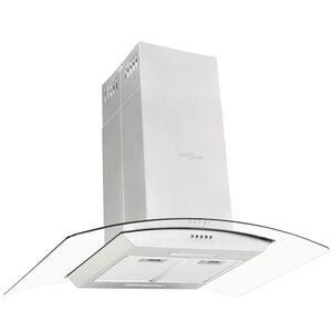 vidaXL &oslash;-emh&aelig;tte 90 cm rustfrit st&aring;l 756 m&sup3;/t LED