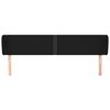vidaXL sengegavl med kanter 183x23x78/88 cm stof sort