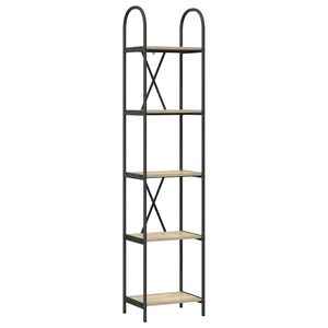 vidaXL Bogreol 5 niveauer 40 x 30 x 183 cm Konstrueret tr&aelig; Sonoma eg