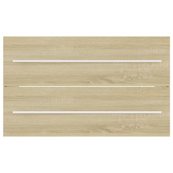 vidaXL skab til håndvask 80x38,5x48 cm konstrueret træ sonoma-eg