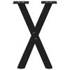 vidaXL sofabordsben X-formet 2 stk. sort 38 x (42-43) cm st&aring;l