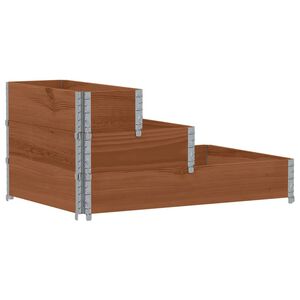 vidaXL h&oslash;jbed 120x80 cm 3 niveauer massivt fyrretr&aelig; brun