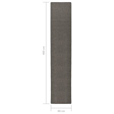 vidaXL tæppeløber 80x400 cm sisal-look antracitgrå