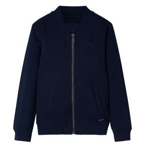 vidaXL Sweatshirt til b&oslash;rn str. 92 med lynl&aring;s marinebl&aring;