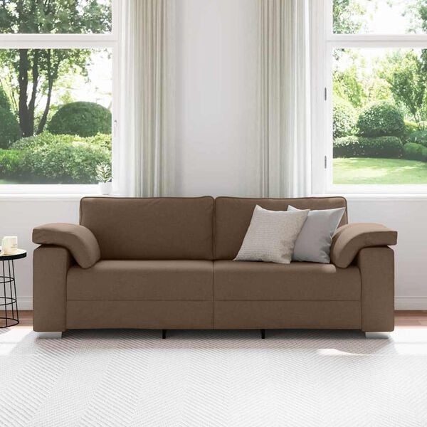 vidaXL Sofa Brun 219 x 80 x 82 cm Stof