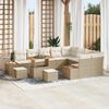 vidaXL Havesofa S&aelig;t 12 pcs Beige polyrattan