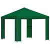 vidaXL Pavillon 3 x 3 m Gr&oslash;n Polyester og St&aring;l 190 gsm