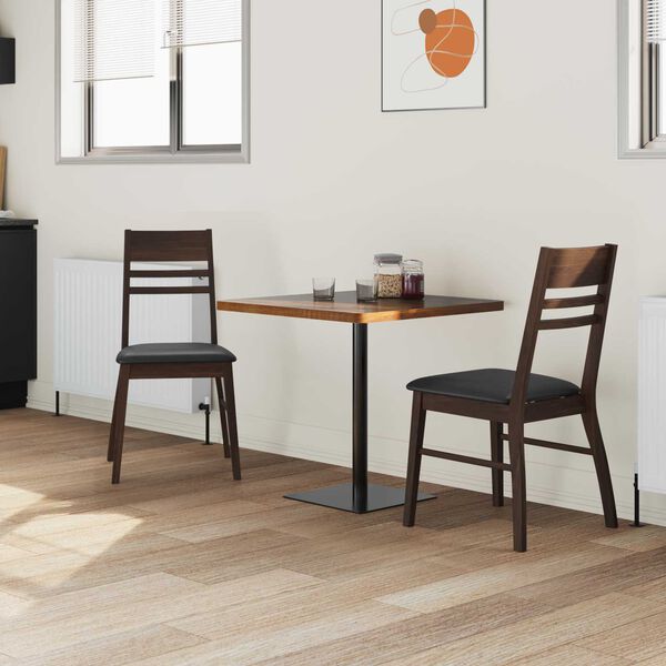 vidaXL Spisestole 2 pcs Lys Brun 43 x 54 x 89 cm Massiv Gummitr&aelig;