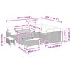 vidaXL Havesofa S&aelig;t 12 pcs Sort polyrattan
