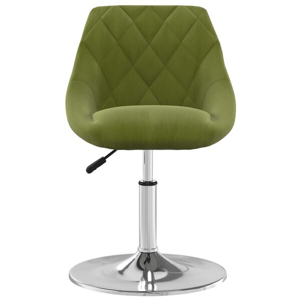 vidaXL drejelige spisebordsstole 2 stk. fl&oslash;jl lysegr&oslash;n