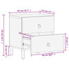 vidaXL sengeborde 2 stk. 40x33x46 cm massivt mangotræ