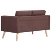 vidaXL 2-personers sofa i stof brun