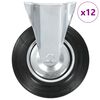 vidaXL faste hjul 12 stk. 200 mm