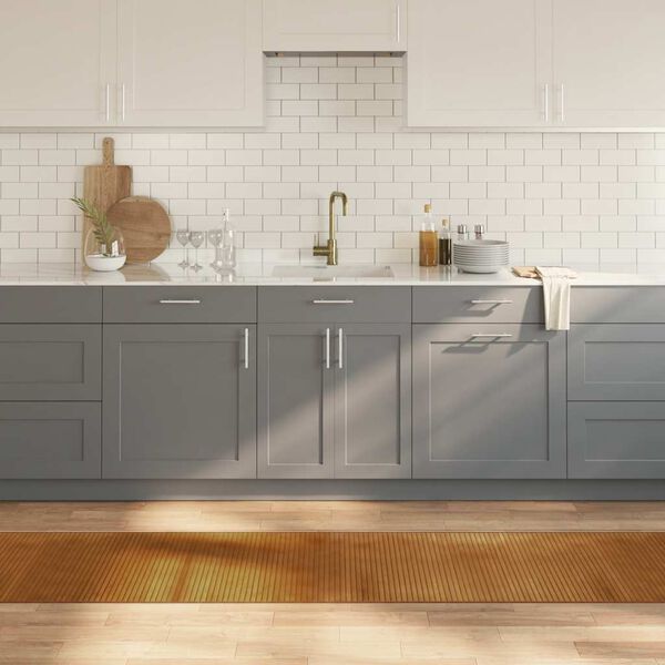 vidaXL gulvt&aelig;ppe 60x400 cm rektangul&aelig;r bambus brun