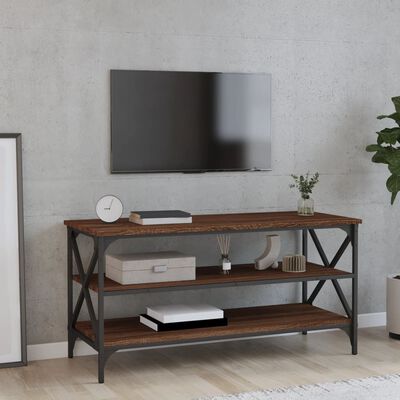vidaXL tv-bord 100x40x50 cm konstrueret træ brun egetræsfarve