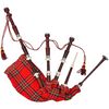 Scottish Great Highland s&aelig;kkepibe r&oslash;d tartan