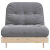 vidaXL futon med madras 90x206x11 cm massivt fyrretr&aelig;