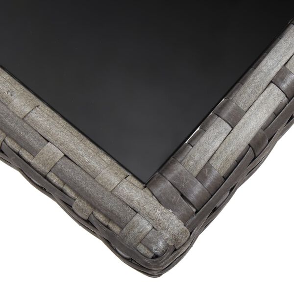 vidaXL udend&oslash;rs spisebordss&aelig;t 7 dele med hynder polyrattan gr&aring;