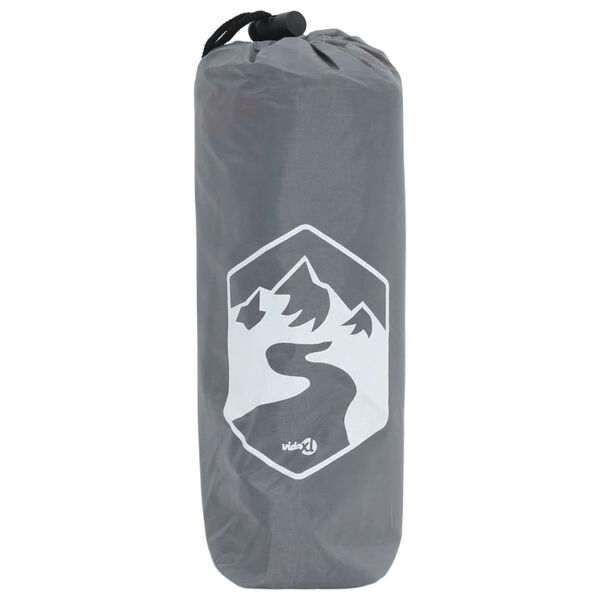 vidaXL regnponcho med hætte 223x145 cm 2-i-1 design grå og orange