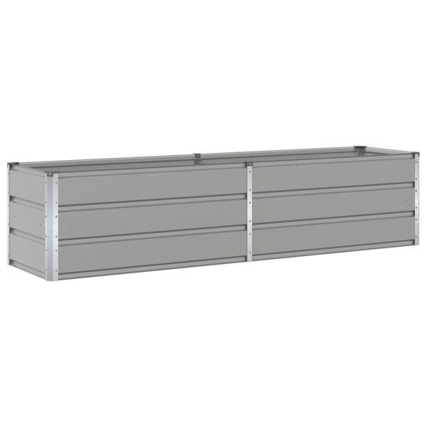 vidaXL Plantekasse Lysegr&aring; 480 x 50 x 45 cm Galvaniseret st&aring;l
