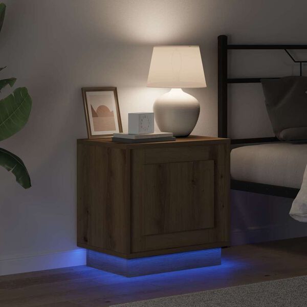 vidaXL Natskab Artisan Egetræ 44 x 34,5 x 45 cm Konstrueret træ