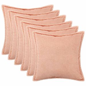 vidaXL Pudebetr&aelig;k 6 pcs HOUTEN Lyser&oslash;d 30 x 30 cm Boucl&eacute;