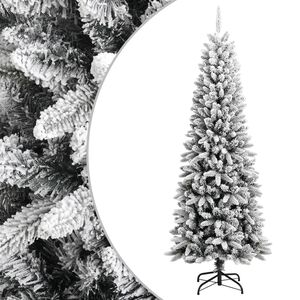 vidaXL kunstigt juletr&aelig; med sne 210 cm PVC og PE
