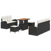 vidaXL Havesofa S&aelig;t 8 stk. Sort polyrattan