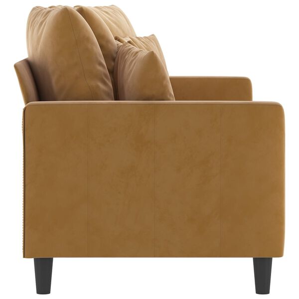 vidaXL 2-personers sofa 140 cm fl&oslash;jl brun