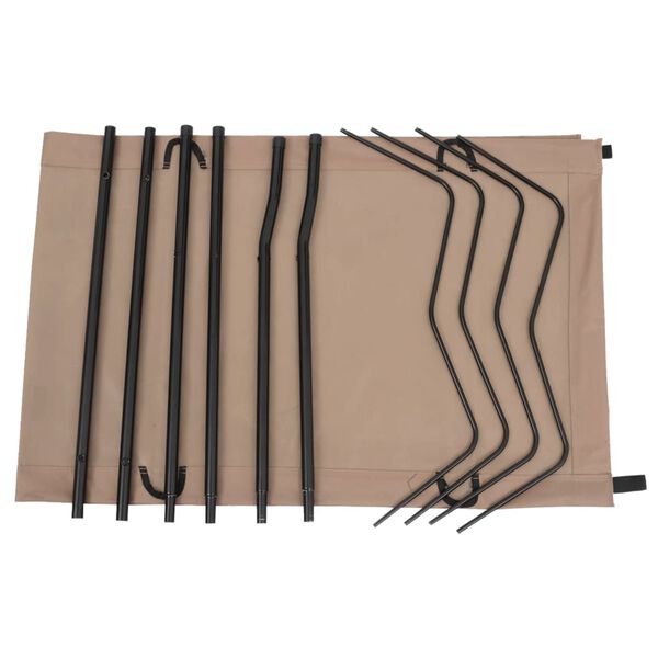 vidaXL campingsenge 2 stk. 180x60x19 cm oxfordstof og stål gråbrun