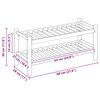vidaXL Skostativ med hylde Naturfarvet 68 x 28 x 30 cm Bambus