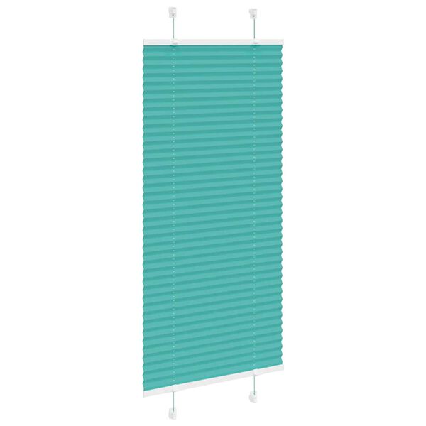 vidaXL Pliss&eacute;gardin Benzin Gr&oslash;n 65x100 cm Stofbredde 64,4 cm Polyester
